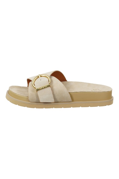 Gant, Mardale nyersbőr flatform papucs, Bézs, 36