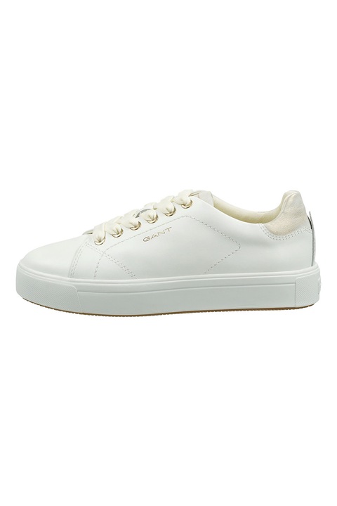 Gant, Pantofi sport low cut din piele, Alb, 40