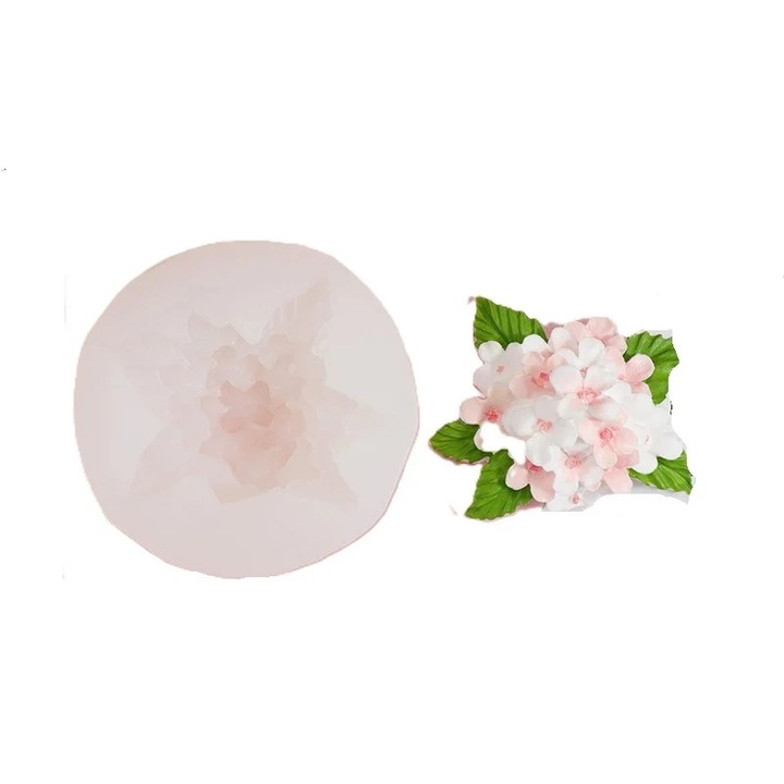 Matrita de silicon, Milmatt, Floare Liliac cu frunze