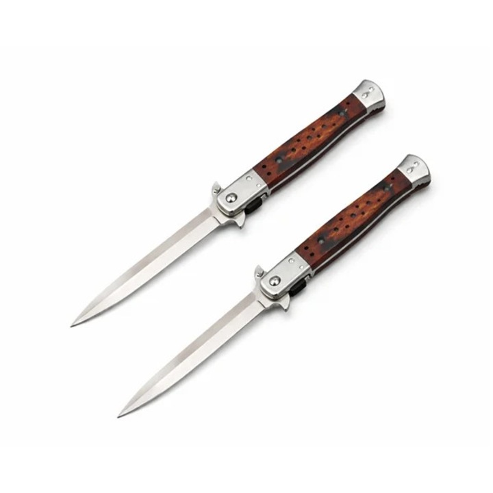 Set 2 Bricege tip Stiletto, DEPOX®, deschidere manuala, lungime 33 cm, lama metalica, maro, lemn