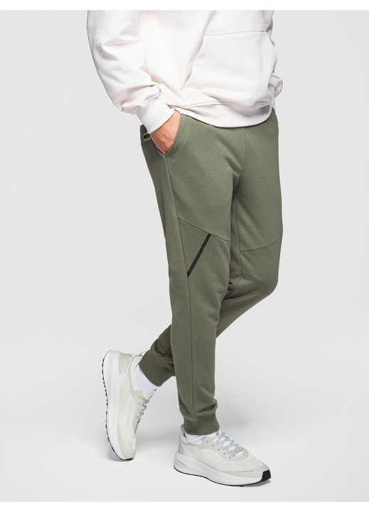 Ombre OM-PASK-0280 Jogger melegítőnadrág, Khaki