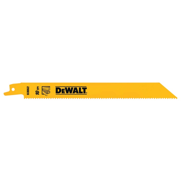 Lama fierastrau DeWALT 203mm 10TPI, set 5 bucati