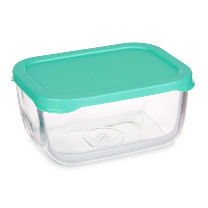 Set 12 Caserole cu capac verde, Snow box, 420 ml, 12, 5x6x9, 5cm
