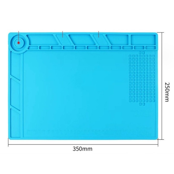 Covoraș siliconic rezistent la temperatură, 35x25cm