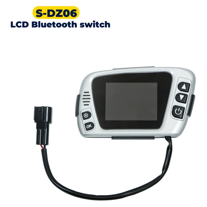 Comutator LCD pentru încălzitor auto 12V, negru, 12V, compact