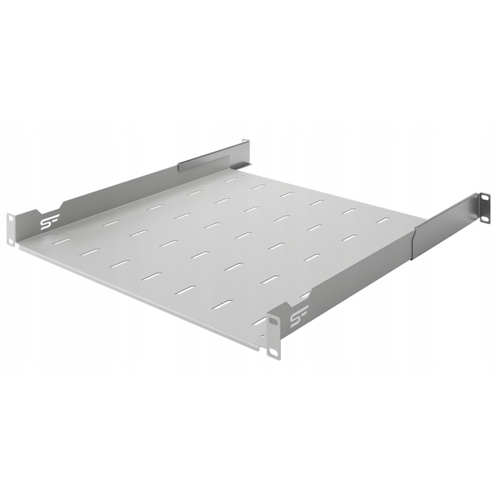 Raft standard reglabil RACK 1U 19" 450 mm 450-610 mm gri StalFlex