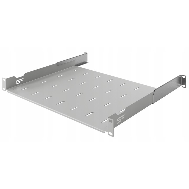 Raft standard reglabil RACK 1U 19" 350 mm 350-510 mm gri StalFlex