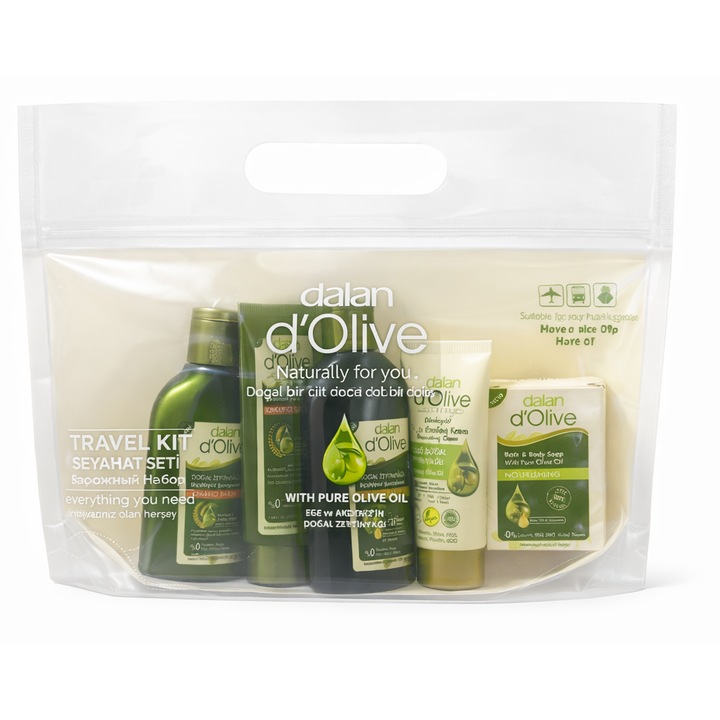 Set ingrijire calatorie Dalan, gel de dus 5 in 1, unisex