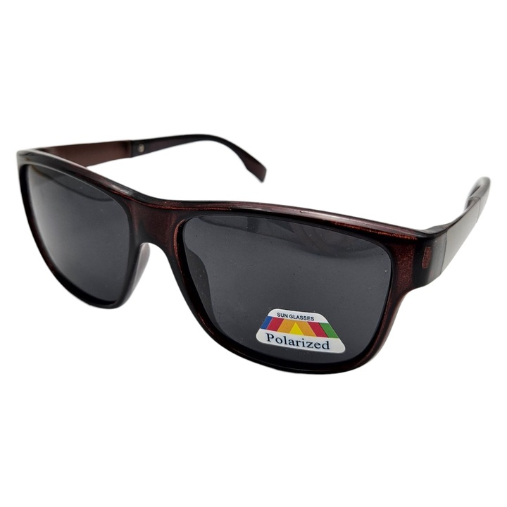 Ochelari de soare Tia Accesorii, P6507C2, Polarizati, UV400, maro