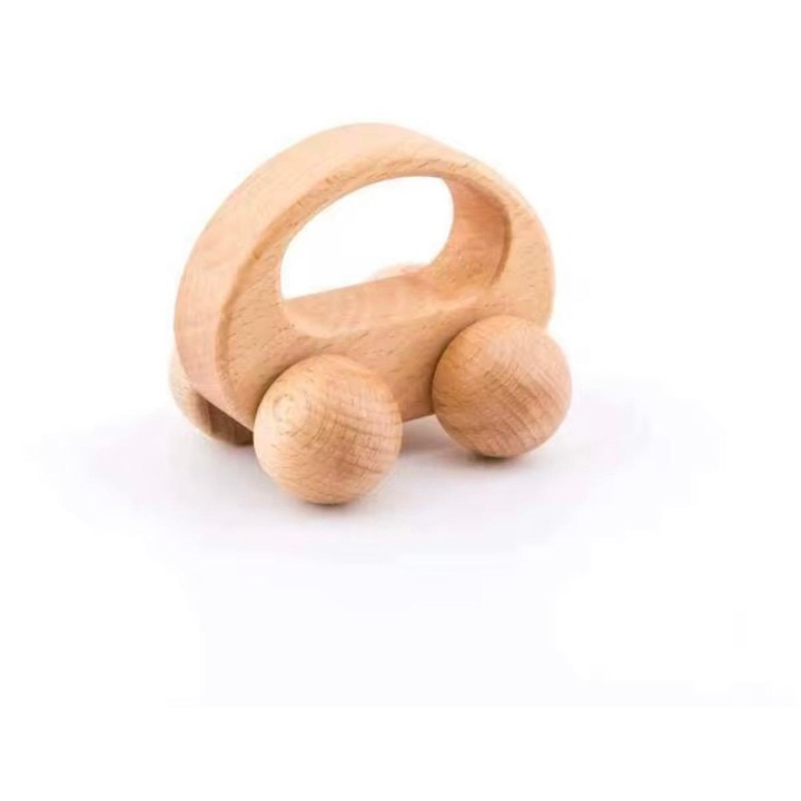 Masinuta de lemn 8, 5x4 cm – jucarie clasica, netoxica, pentru copii 2+ ani