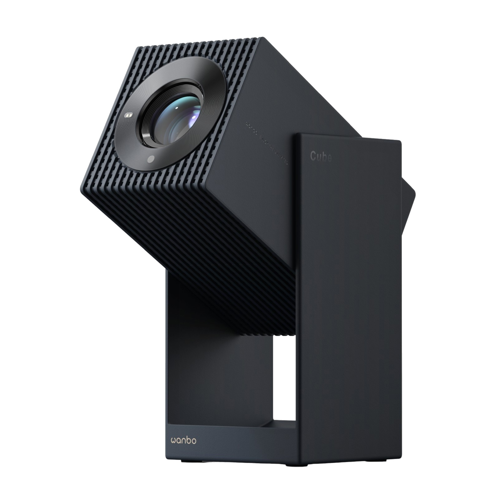 Proiector Wanbo Cube 2 Pro, culoare albastra, luminozitate 500