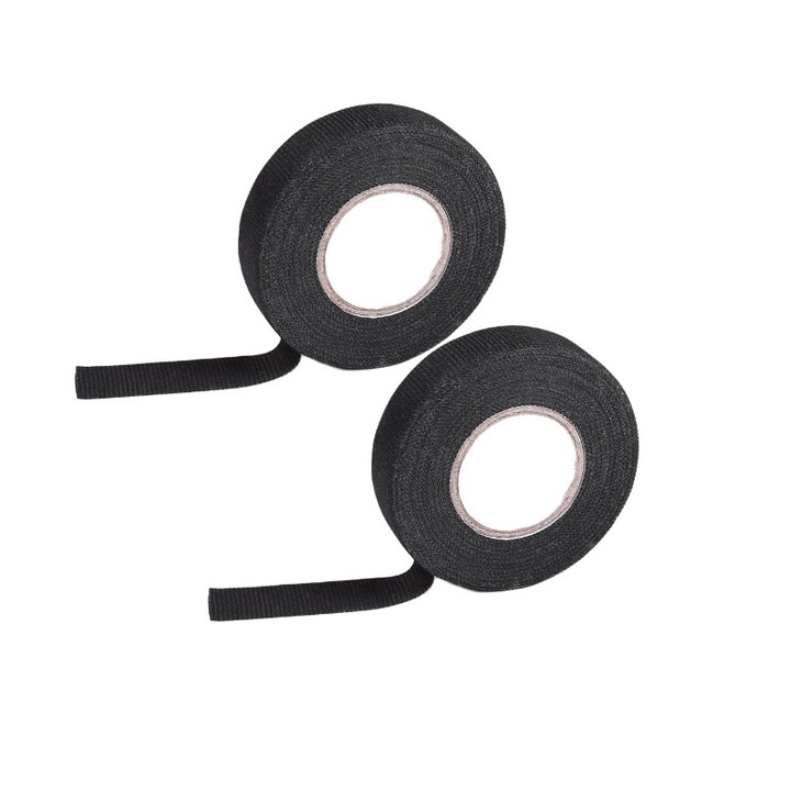 Set 2 benzi izolatoare, 15mmx15m, rezistente la caldura, negre