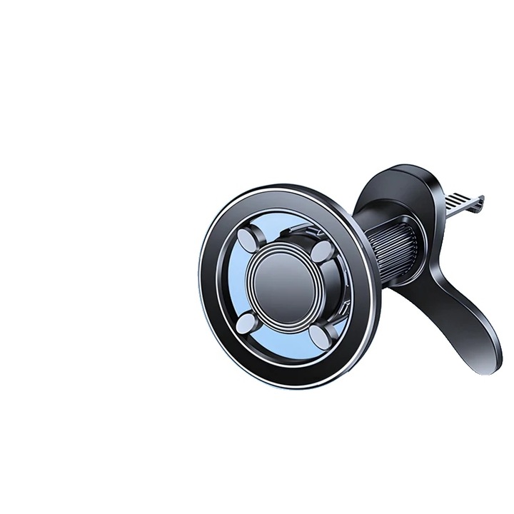 Telefontartó, 360°-ban forgatható, szellőzőrácsra szerelhető, fekete