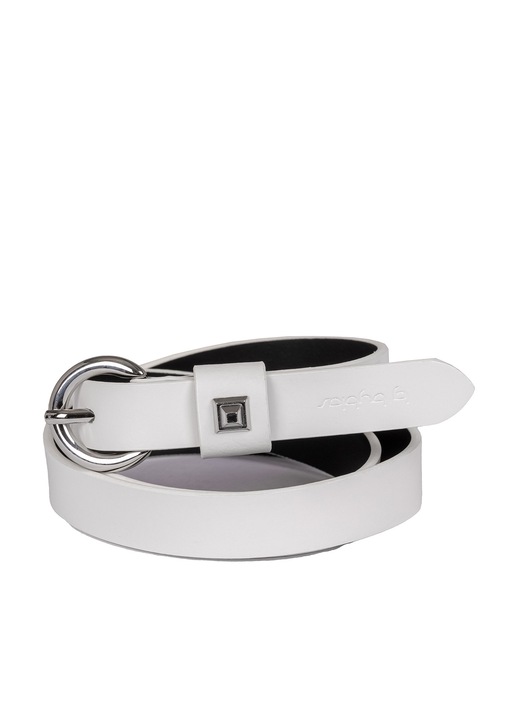 BY Byblos, Curea din piele Novara Elite, Alb, 80
