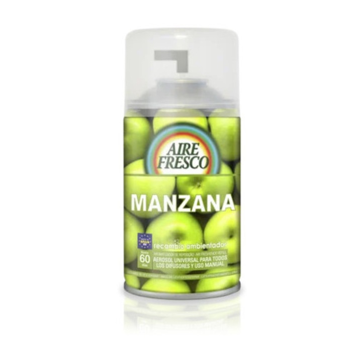 Spray odorizant cameră Aire Fresco, parfum mere verzi, 335cc, aerosol