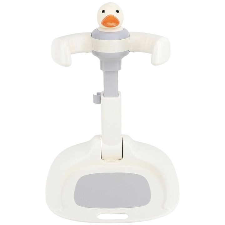 Поддържаща душ седалка за деца, SALENDRO, Регулируема височина 43x55см, Регулируеми подлакътници 26x35см, Бяло със сиво