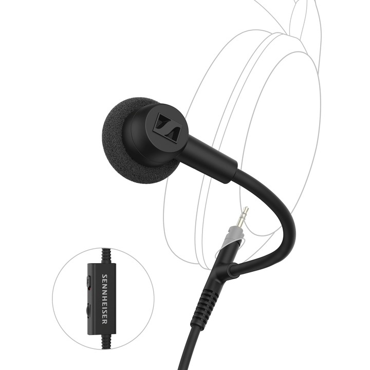 Microfon condensator Sennheiser, negru, mufa 3.5 mm, pentru jocuri și streaming