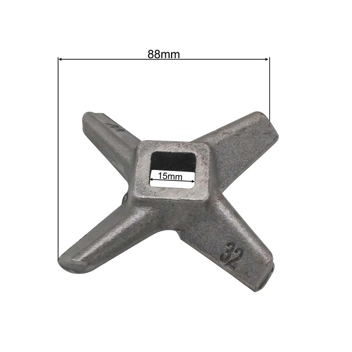 Cutit metal clasic pentru masina de carne Nr.32, 15x88 mm, rezistent - COBI SMART®