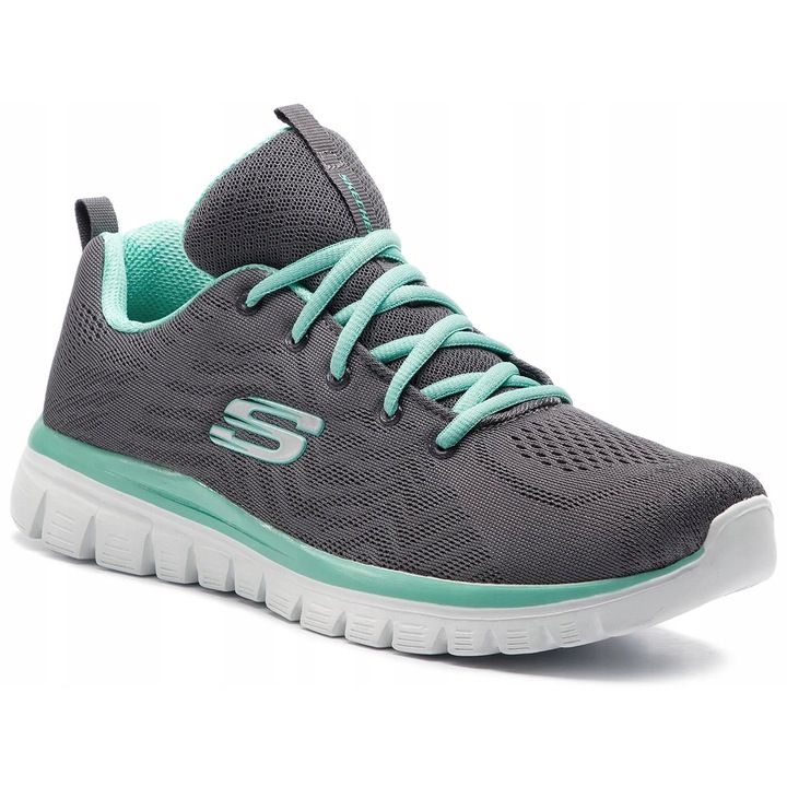 Tenisi dama Skechers Graceful, usori, gri, material textil, 41 EU