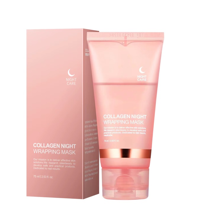 Masca de Noapte cu Colagen – Collagen Night Wrapping Mask – Hidratare Intensa, Fermitate & Regenerare in Timpul Somnului