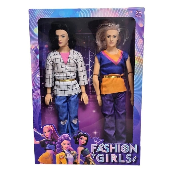 Set 2 Figurine, K-POP Demon Hunter, 29cm, plastic/textil