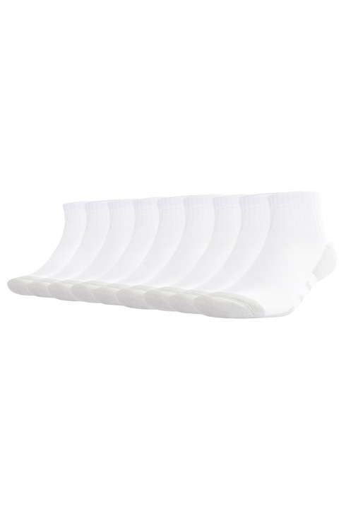 adidas, Set de sosete trei sferturi Essentials Climacool - 9 perechi, Alb