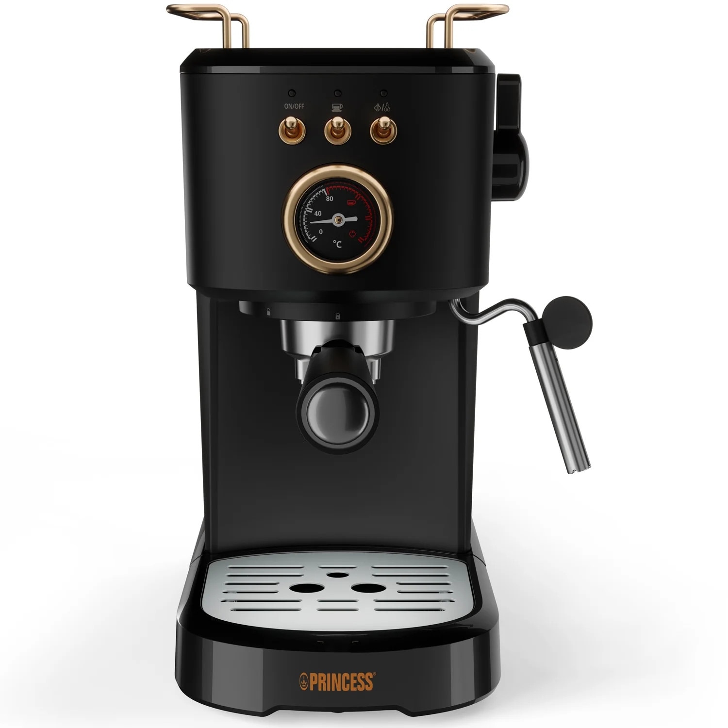 Espressor Manual Princess 1.2l, 20Bar, inox, 1100W