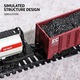 Valósághű, újratölthető elektromos vonat fényekkel, 1 mozdony, 4 kocsi, 20 sín és kiegészítők, 24 darab