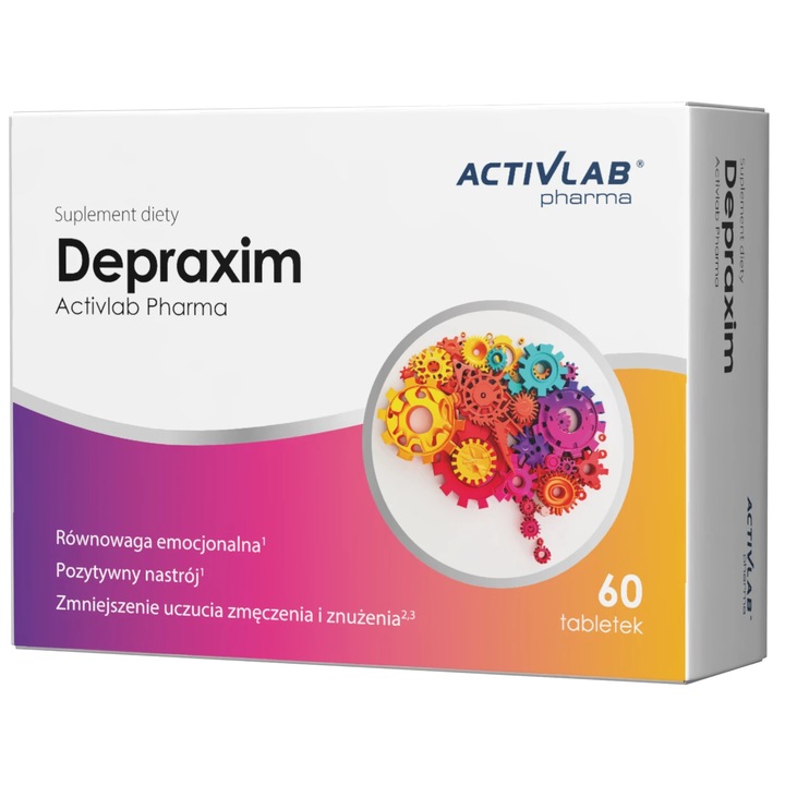 Хранителна добавка Depraxim ActivLab Pharma, 60 таблетки, Витамин B6, за нервна система, емоционален баланс