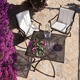 Set mobilier gradina/terasa 2 scaune si masa patrata, Maison Mex ROMEO, negru/alb