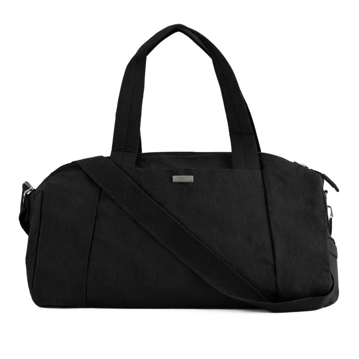 Geanta sport pentru femei Solier SM05 Shala, pilates, antrenament si calatorii de weekend, culoare negru