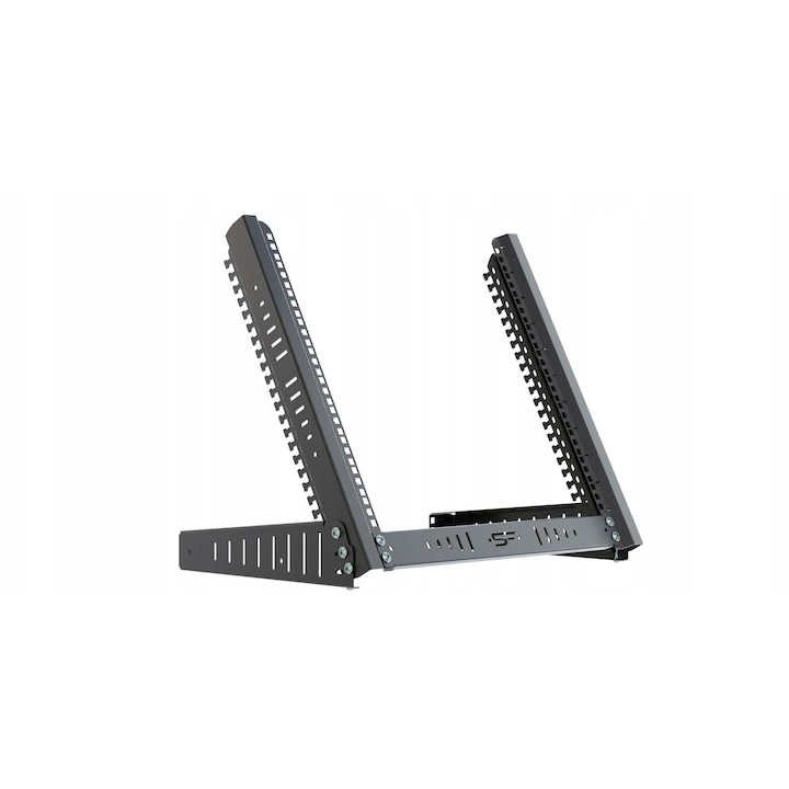 Rack reglabil 19" 10U, cadru rack Stalflex negru cu trepied