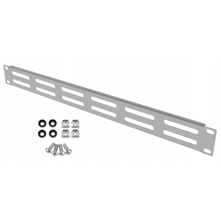 Panou de ventilatie, capac rack 1U 19" gri Stalflex