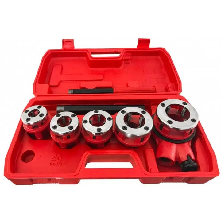 Trusa filetat pentru tevi, Verke, 5 piese, 3/8-1 1/4", V07513