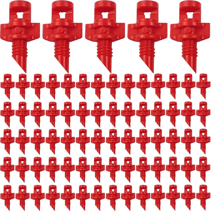 Set 200 duze de irigare, Nierbo, pulverizare 360°, roșu, dimensiuni 0, 82x0, 19 inci