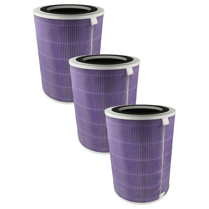 Set filtre HEPA VHBW 6 piese, fotocatalizator, carbon activ, multicolor