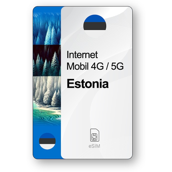 ESIM Internet Estonia, valabil 7 zile, trafic 5 GB