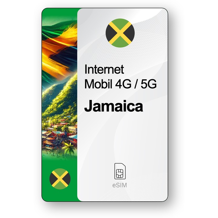 ESIM Internet Jamaica, valabil 7 zile, trafic 5 GB