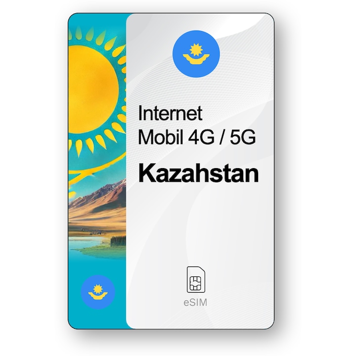 ESIM Internet Kazahstan, valabil 7 zile, trafic 5 GB