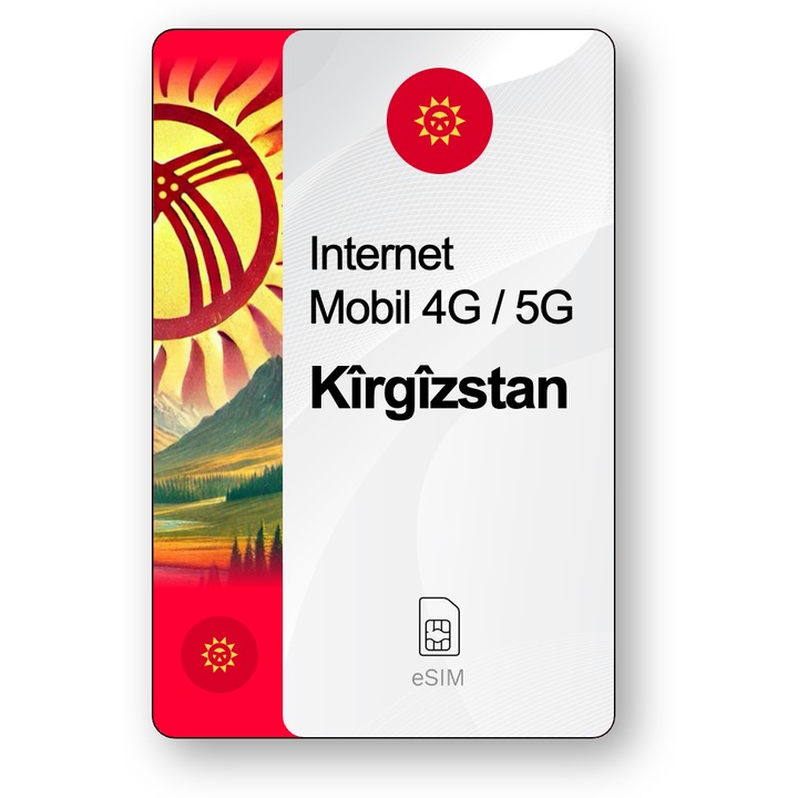 ESIM Internet Kirgizstan, valabil 7 zile, trafic 5 GB