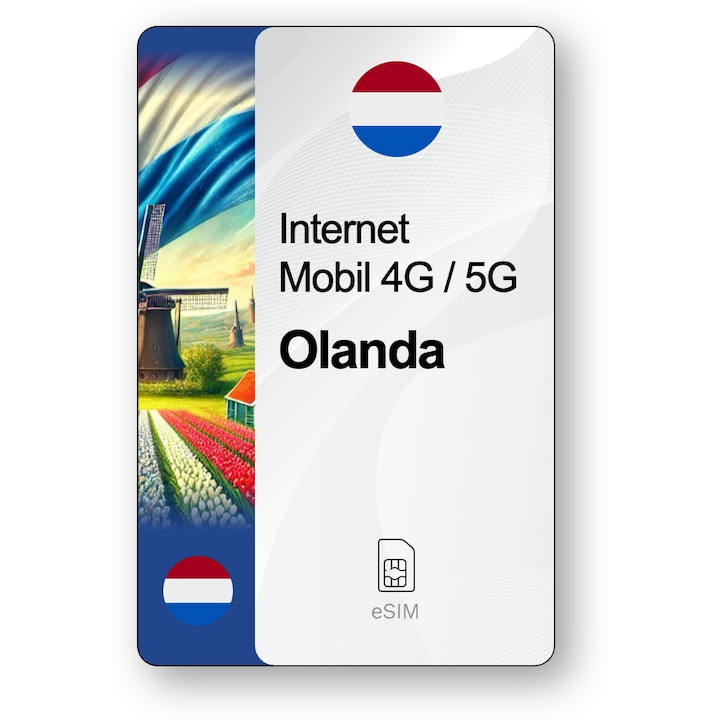 ESIM Internet Tarile de Jos, valabil 7 zile, trafic 5 GB
