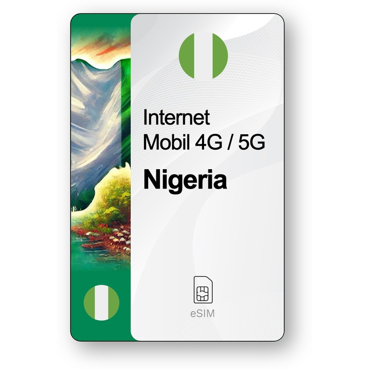 ESIM Internet Nigeria, valabil 7 zile, trafic 5 GB