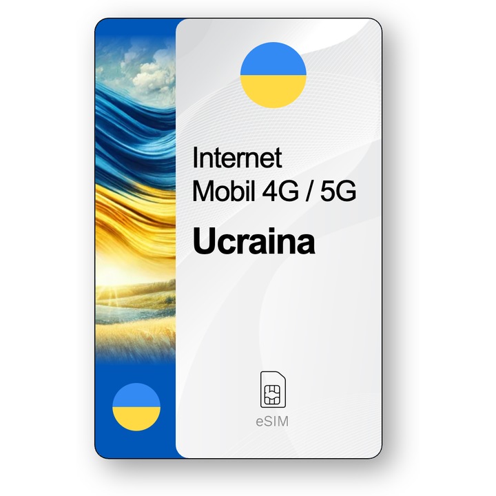 ESIM Internet Ucraina, valabil 7 zile, trafic 5 GB