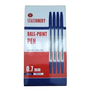 Pixuri B4U, set 50 buc, 0.7mm, albastru, corp transparent