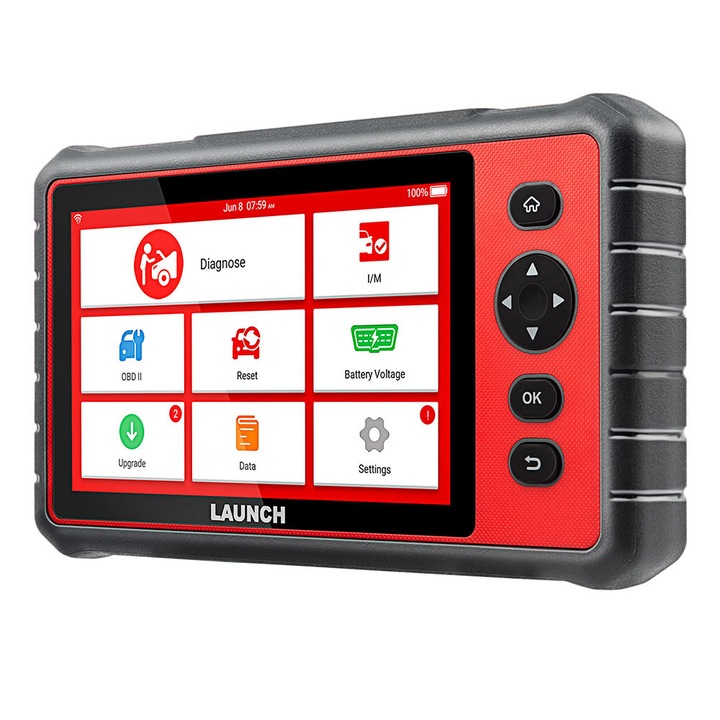 Tester diagnoza auto LAUNCH CRP909E WiFi, diagnoza toate sistemele, 28 functii service, OBD2 complet 10 moduri, Auto VIN, I/M readiness, rapoarte e-mail, live data grafice, Android 7, ecran 7" IPS, 2GB/16GB, baterie 6100mAh, update 2 ani, 10 limbi, EOBD