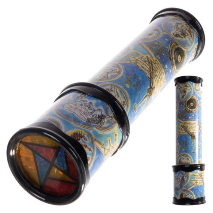 Caleidoscop telescop pentru copii AB HOMES, multicolor, efecte vizuale, 20x5, 5cm