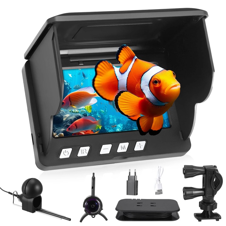 Камера за риболов, нощна, IPS LCD дисплей, компактни размери, стандарт ЕС
