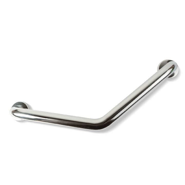 Bara de sprijin baie inclinata 45° – otel inoxidabil cromat – 25 + 25 cm – max 200 kg