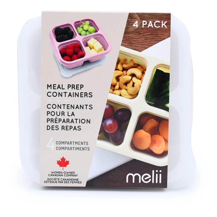 4 db szilikon snack edény készlet, Melii, vegyes színek, Berry