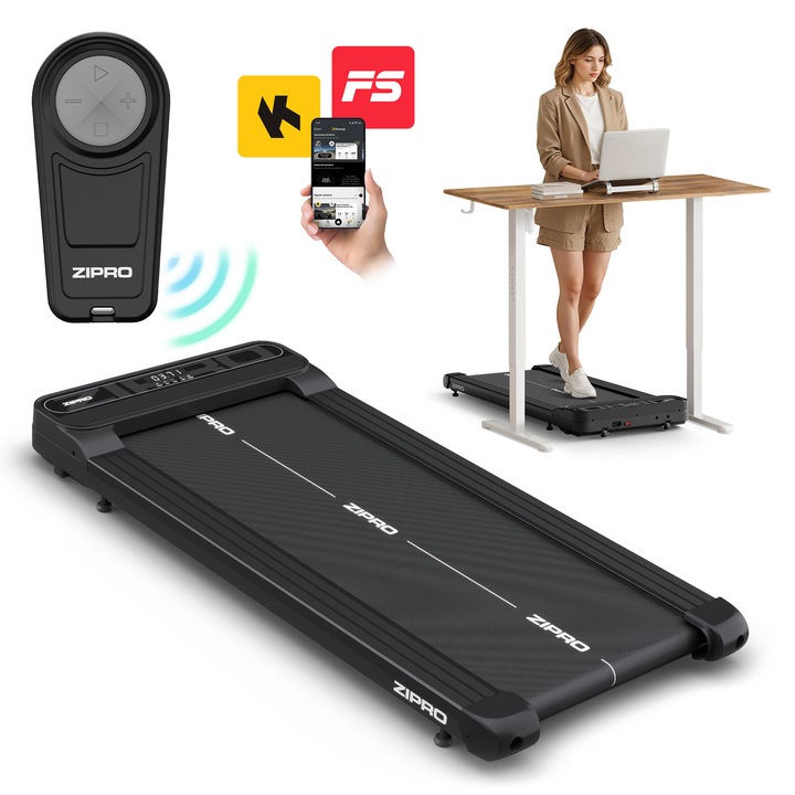 Бягаща пътека, ZIPRO, 630W, скорост 1-6 км/ч, повърхност 100x40 см, височина 11 см